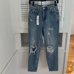 NWT Topshop Petite Distressed Mom Jeans - Size 4 ($90)